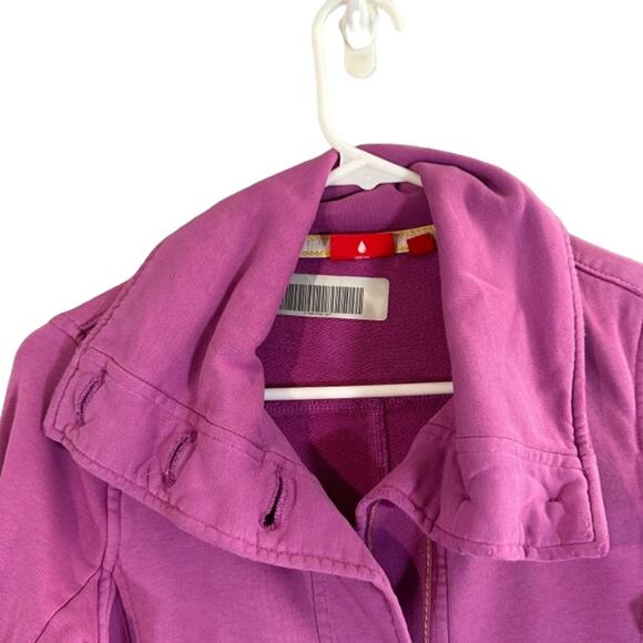 Puma Light Purple High Mock Neck Button Front Casual Jacket Women Sz XS - Picture 6 of 8